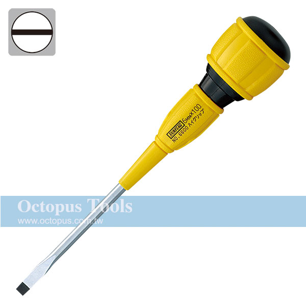 High-Grip Screwdriver Slotted 6.0x150mm No.6600 SUNFLAG