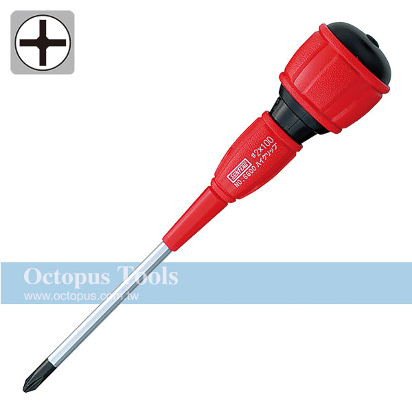 High-Grip Screwdriver Philips #2x150mm No.6600 SUNFLAG