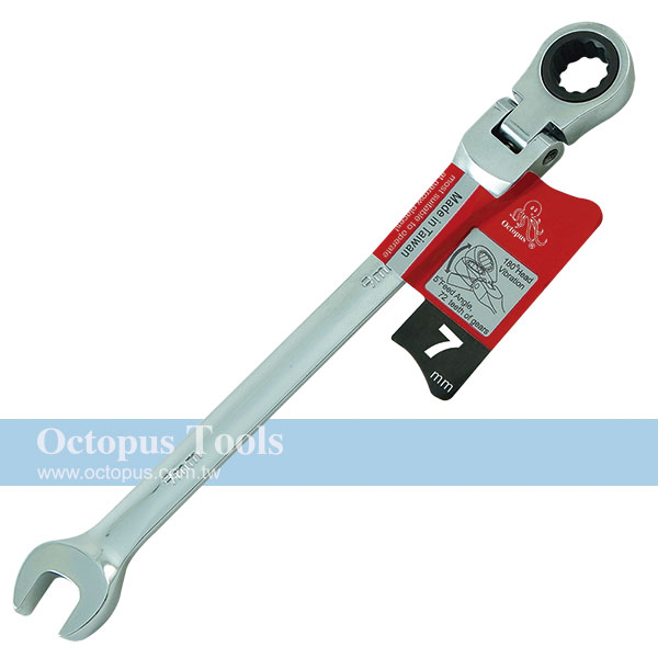 Flex Head Combination Ratcheting Wrench 7mm