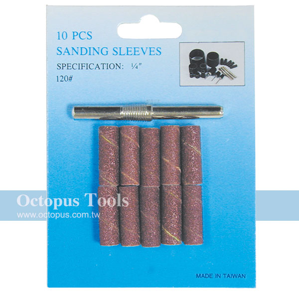 Sanding Sleeves and Sandpaper Mandrel Set 6mm Shank O.D. 8mm