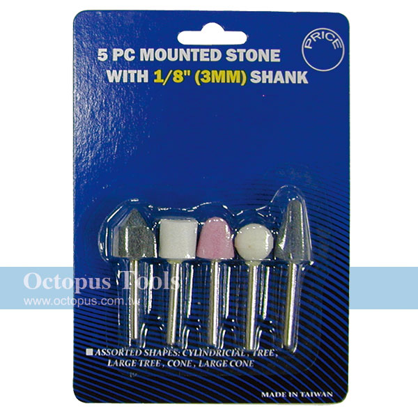 Assorted Mounted Stone Set 5pcs/set 3mm Shank