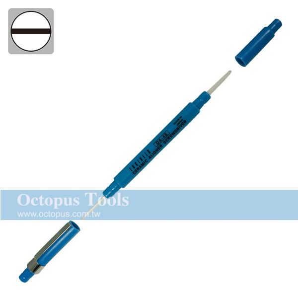 Ceramic Alignment Driver, Both Ends, Slotted 0.7x1.3mm / Slotted 0.4x2.4mm