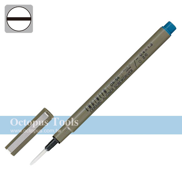 Ceramic Alignment Driver, Single End, Slotted 0.4x1.3mm