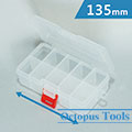 Plastic Compartment Box 10 Grids, Hanging Hole, 5.3x3x1.6 inch