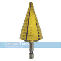 Titanium Coated Step Drill Bit Hex Shank 6-35mm