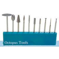 Diamond-Coated Tip Assorted Burrs 10pcs/set