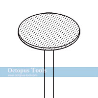 Diamond-Coated Tip Burr Dia. 16mm Thin Disc 2.34mm Shank