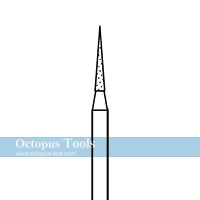 Diamond-Coated Tip Burr Dia. 1.5mm Needle 2.34mm Shank