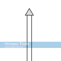 Diamond-Coated Tip Burr Dia. 4.2mm 60 Degree Cone 2.34mm Shank