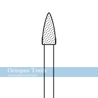 Diamond-Coated Tip Burr Dia. 6.5mm Flame