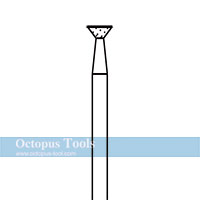 Diamond-Coated Tip Burr Dia. 8mm Inverted Cone 6mm Shank