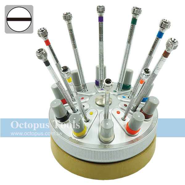 Watchmaker Screwdrivers With Stand, Slotted