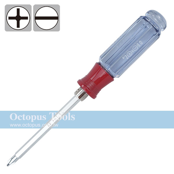 Crystal Clear Double Ended Screwdriver #2/-6.0 Octopus