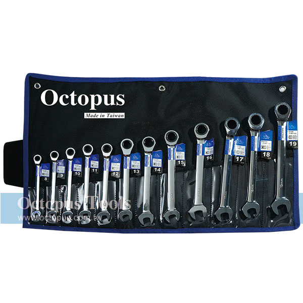 Octopus 12-Piece Ratcheting Combination Wrench Spanner Set