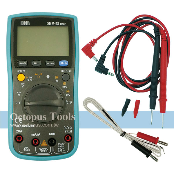 Digital Backlight Multimeter DMM-98 TRMS