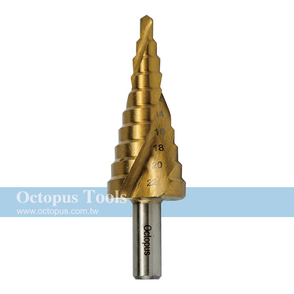 Titanium Coated Step Drill Bit Round Shank 4-22mm