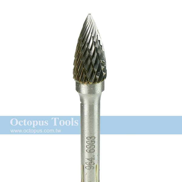 10x20 Tungsten Carbide Bur  6mm shank