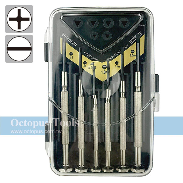 Precision Driver Set Philips And Slotted DM-60 Engineer